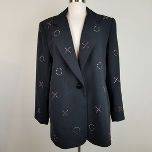 Town & Travel Blazer Tic Tac Toe XO Sequin